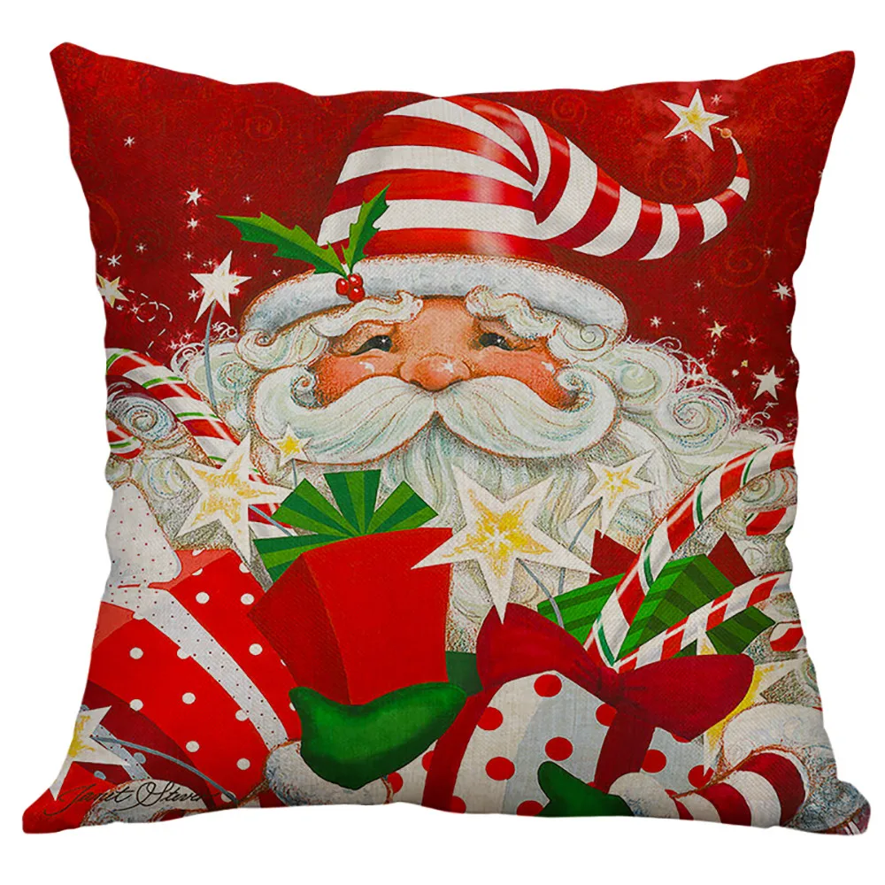 Натальная Новогодняя декорация, Рождественская подушка на диван, кровать Чехол, модная наволочка, украшение дома, аксессуары для гостиной - Цвет: A