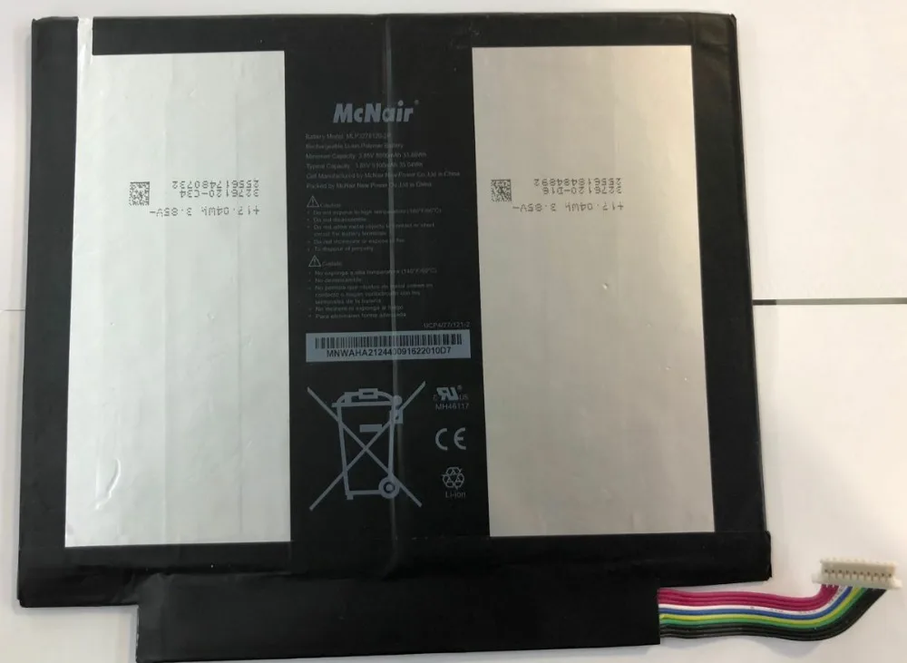 

8800mah/9100mah MLP3276120-2P Battery For Verizon Ellipsis 10 Tablet McNair