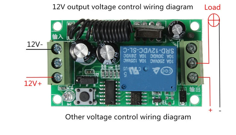 High Quality DC9/12/24V RF Wireless Remote Control Switch System 4XReceiver+2XTransmitter for Smart Home 315/433mhz