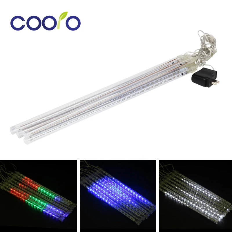 

Festival Art Decor Meteor Shower Tube LED String Light 50CM Falling Rain Drop Lights Waterproof Blue/Multicolor/White