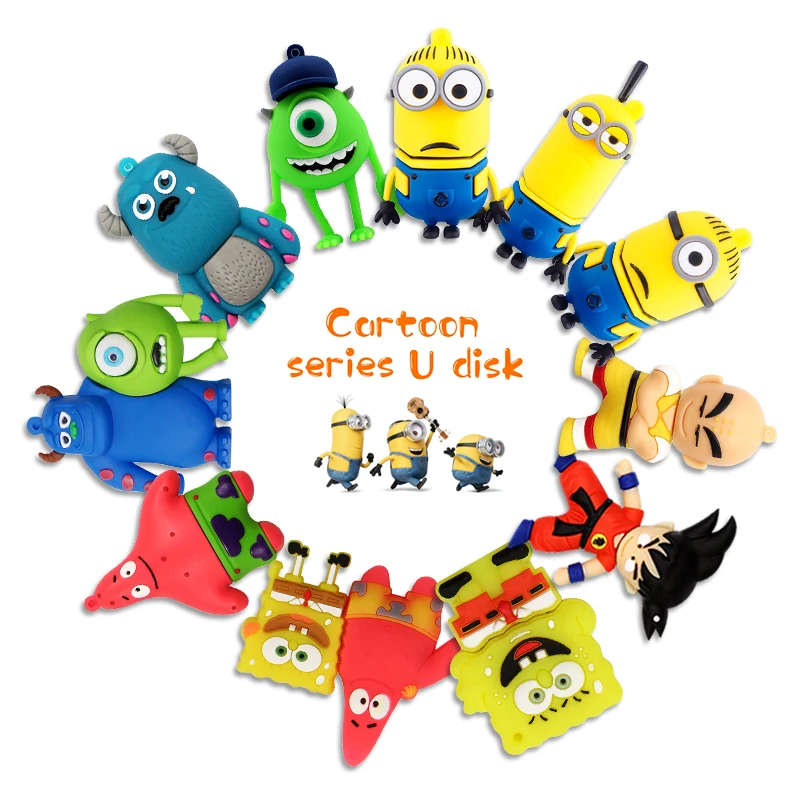 

Cartoon USB Flash Pen Drive 64gb 128gb 256gb flash drive 32gb 16gb 8gb pendrive memory stick usb flash drive 64gb hard disk