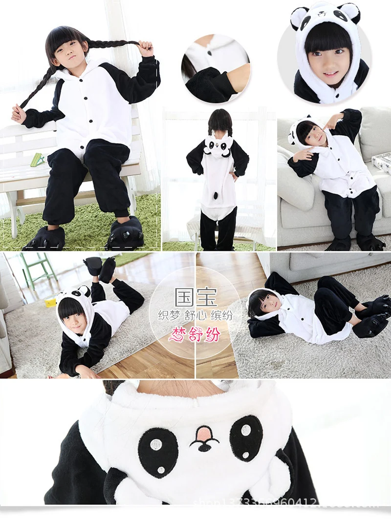Детские пижамы; теплые пижамы с рисунком панды для девочек и мальчиков; пижамы с милым медведем для детей; мягкая одежда для сна с длинными рукавами для девочек; фланелевые детские пижамы