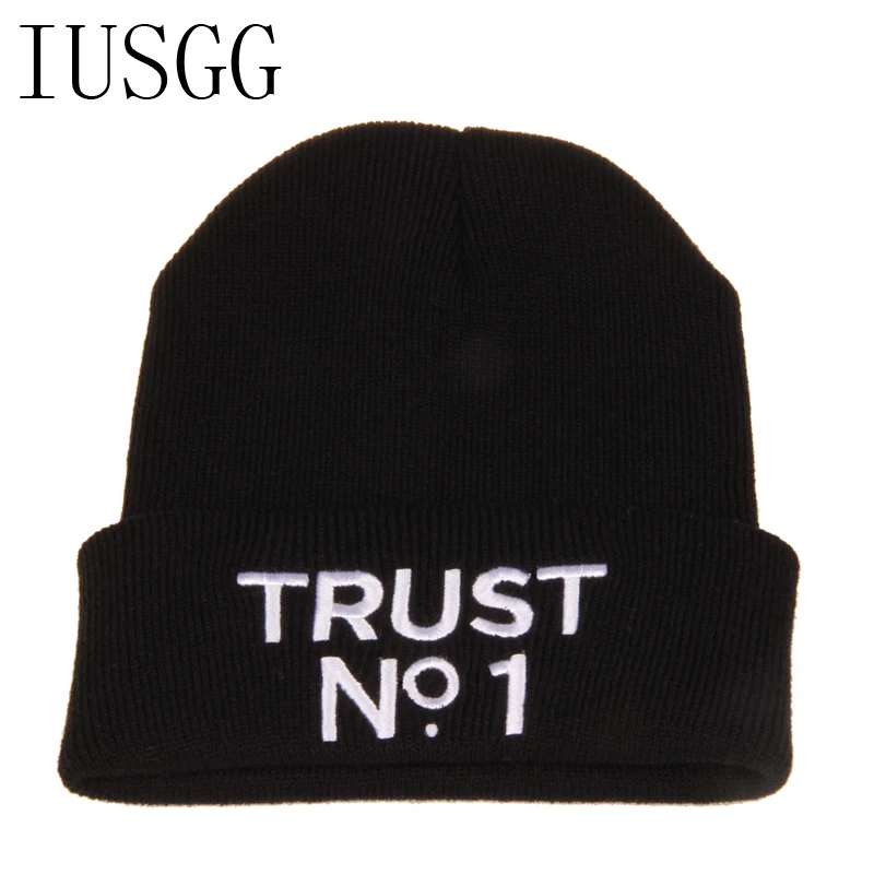

New Beanies Embroid Letter TRUST NO.1 Hat Hip-Hop Wool Knitted Hat Caps Casual Skullies For Men and Women Warm Winter Hat 2017