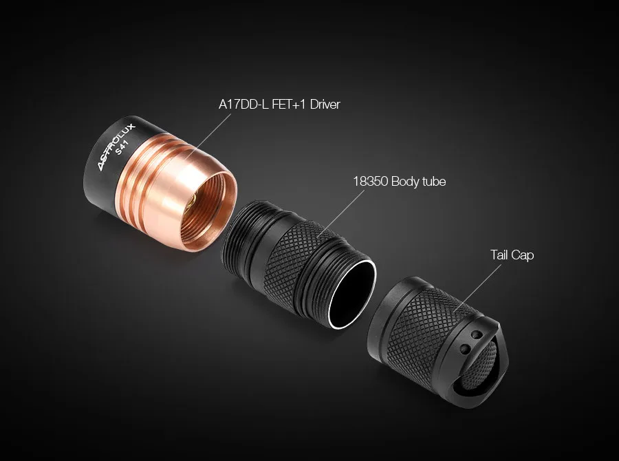 Astrolux S41 Водонепроницаемый 1600LM светодиодный фонарь es лампы L4 xNichia 219B/XP-G2/XP-G3 A6 1600LM Мини светодиодный фонарик Фонарь IPX8 освещение