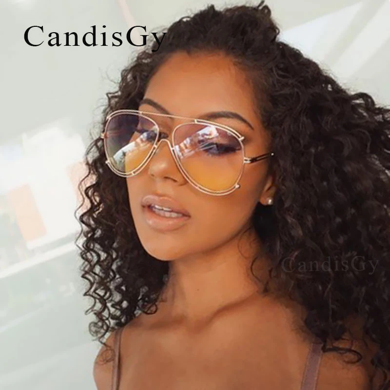 Diseño de marca gafas de sol retro lentes transparentesmujer Diseño de marca gafas de sol retro lentes transparentesmujer