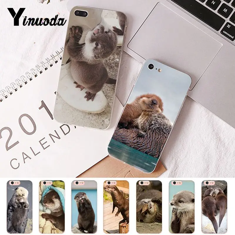 

Yinuoda For iphone7 Case Animal otter TPU Soft Phone Case Cover for iPhone 8 7 6 6S Plus 5 5S SE XR X XS MAX 10 Coque Shell
