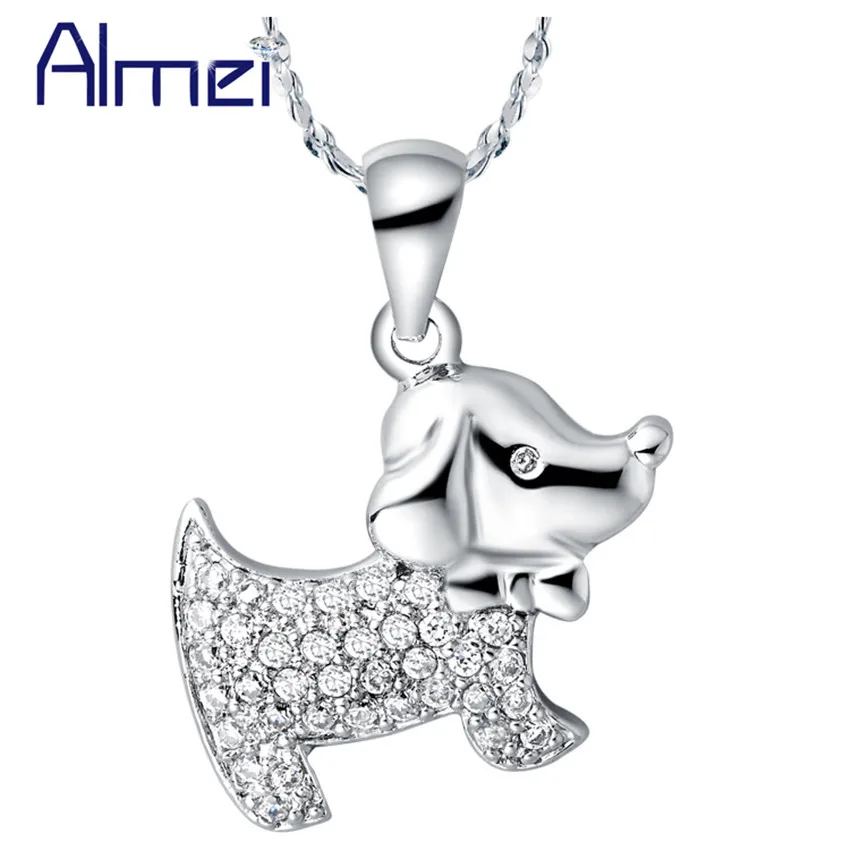 

Almei Anime Necklace Silver Color Necklaces & Pendants Women Children Jewelry Dog Animals Collares Mujer Cute Free Chain N591
