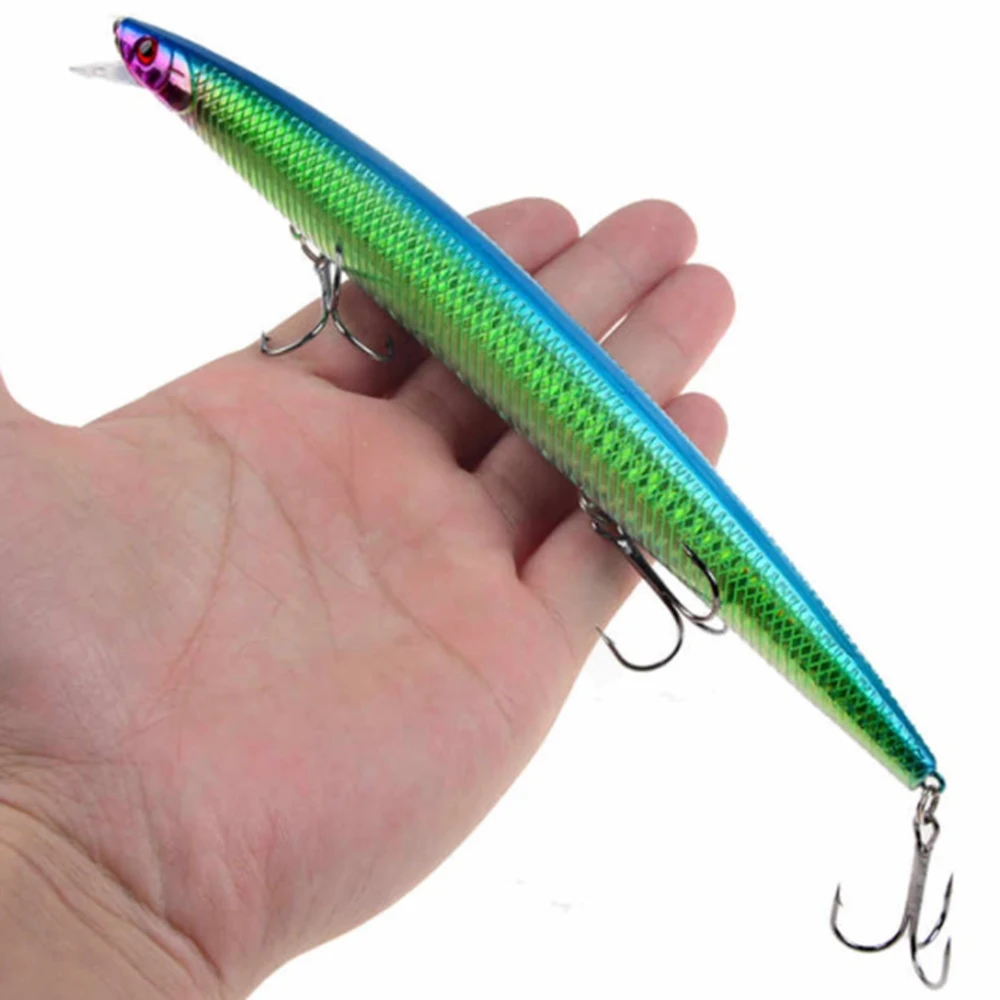 1 Pcs Big Laser Minnow Fishing Lures 18cm / 24g Fishing Hard Bait Crankbaits Isca Artificiais Pesca
