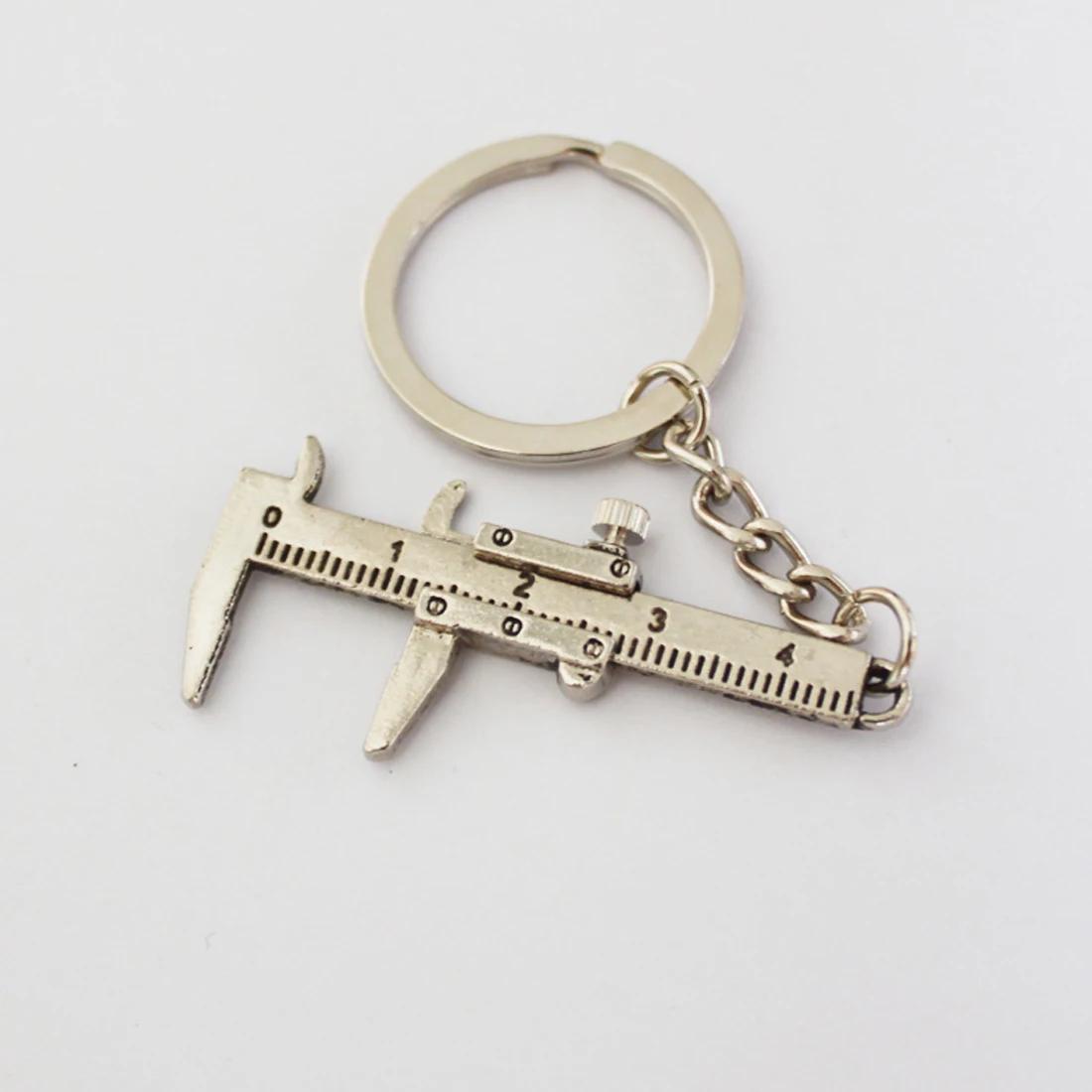 

Metal Movable Vernier Caliper Ruler Model Keychain Key Chain Keyring Keyfob Tool Gift