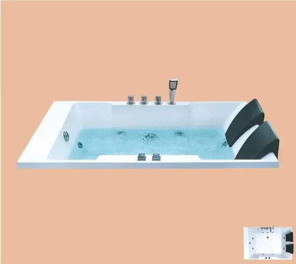 1800 мм Drop-in стекловолокно whirlpool Ванна Акриловая Hydromassage встроенный серфинг Двойные люди Ванна NS6024
