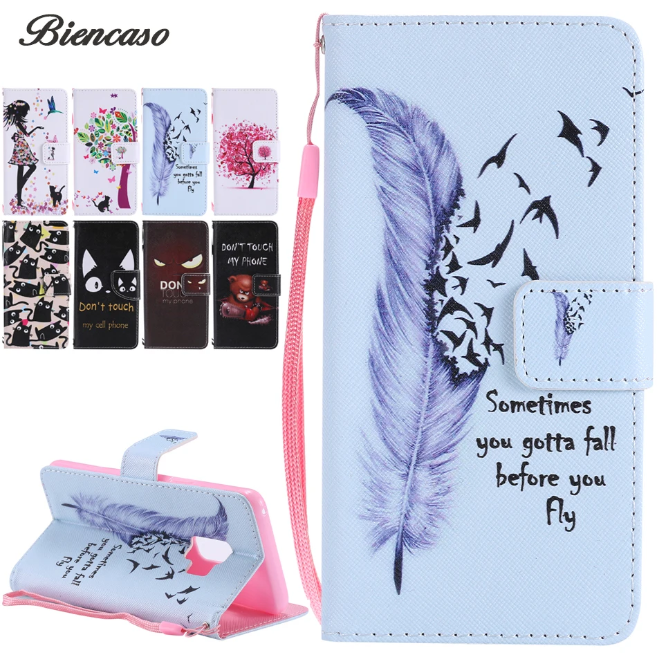 

Painted Flip Wallet Leather Soft Cover for Samsung galaxy J1 2016 J3 J5 2017 J7 Prime S3 S4 mini S5 S6 S7 Edge S8 S9 Plus B128