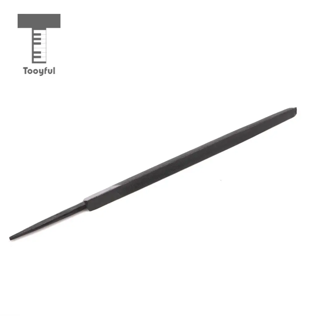 Tooyful Carbon Steel Guitar Fret Crowning File Dressing File with 3 Size Edges Luthier Tool