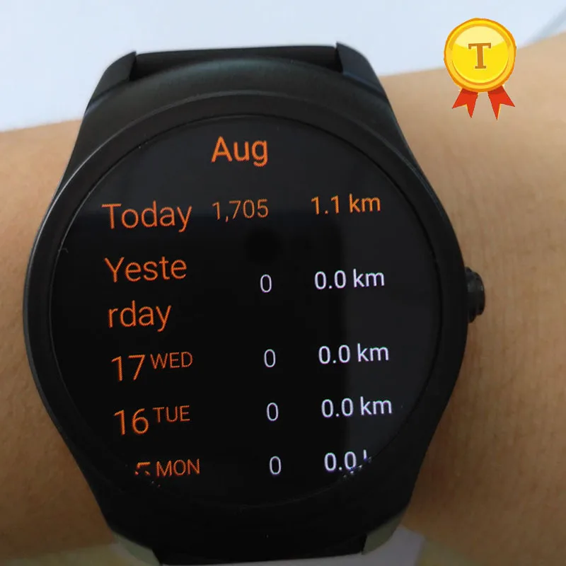 1,4 дюймов круглые gps Bluetooth 4,1 MT2601 умные часы Ticwatch 2 монитор сердечного ритма здоровые спортивные умные часы для iphone x