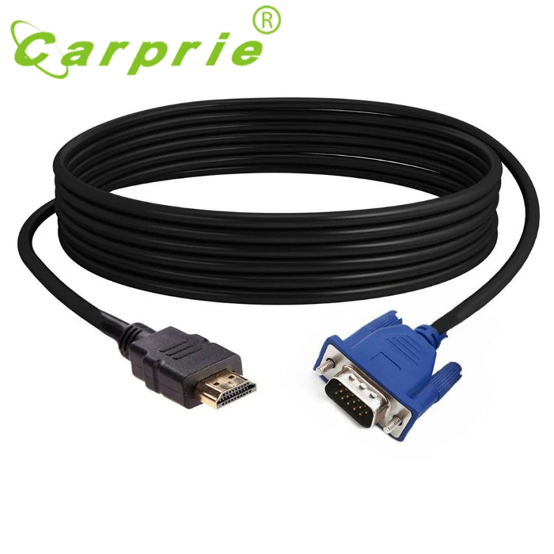 

2017 New HDMI Cable HDMI To VGA 1080P HD With Audio Adapter Cable HDMI TO VGA Cable High Quality Portable Wholesale 17Nove13