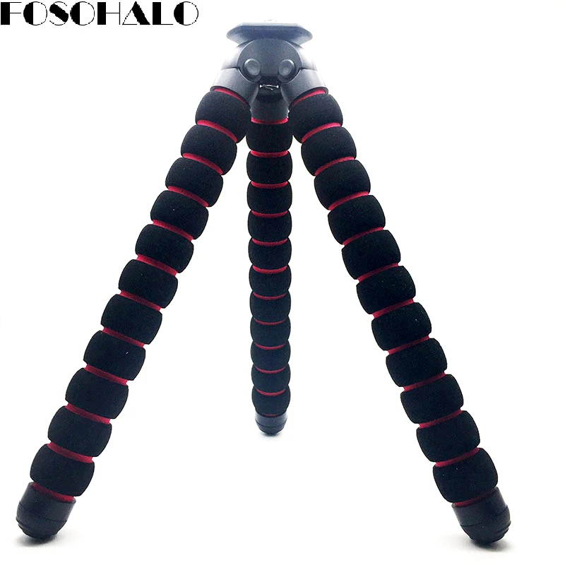 

FOSOHALO 250mm Large Sponge Octopus Tripod for Nikon/Canon/Yi/for Gopro DSLR Camera Selfie Stick Clip for iPhone/Samsung/XIAOMI