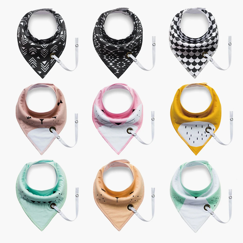 

Cotton Bibs Newborn Triangle Scarf Baberos Infant Waterproof Feeding Neckerchief Bibs Bandana Toddler Burp Cloths Saliva Towel