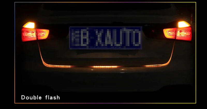 Ice Blue Red Yellow White LED Strip Lighting Rear Trunk Tail Light Dynamic Streamer Brake Turn Signal Reverse Leds Warning Light (8)