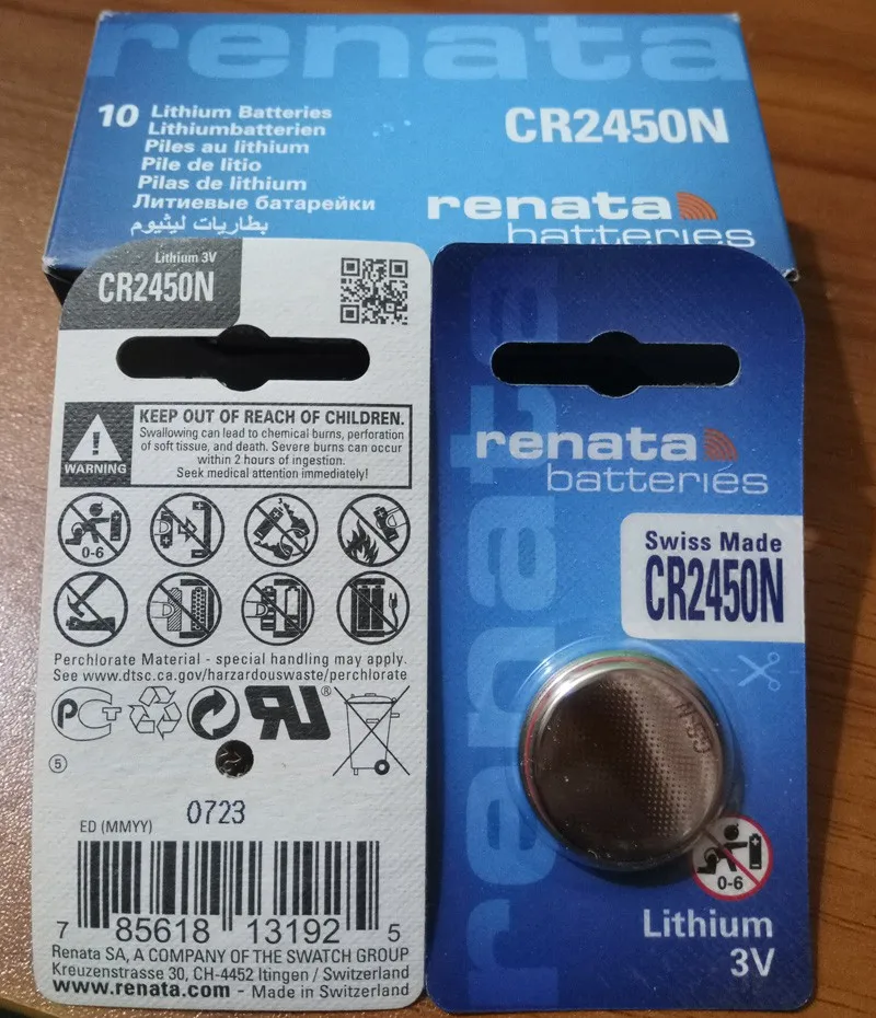 renata lithium Battery CR2450 3V 100 original brand renata 2450