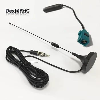 

Auto car radio antenna with mangetic base FM aerial + Antenna extension cable fakra connector