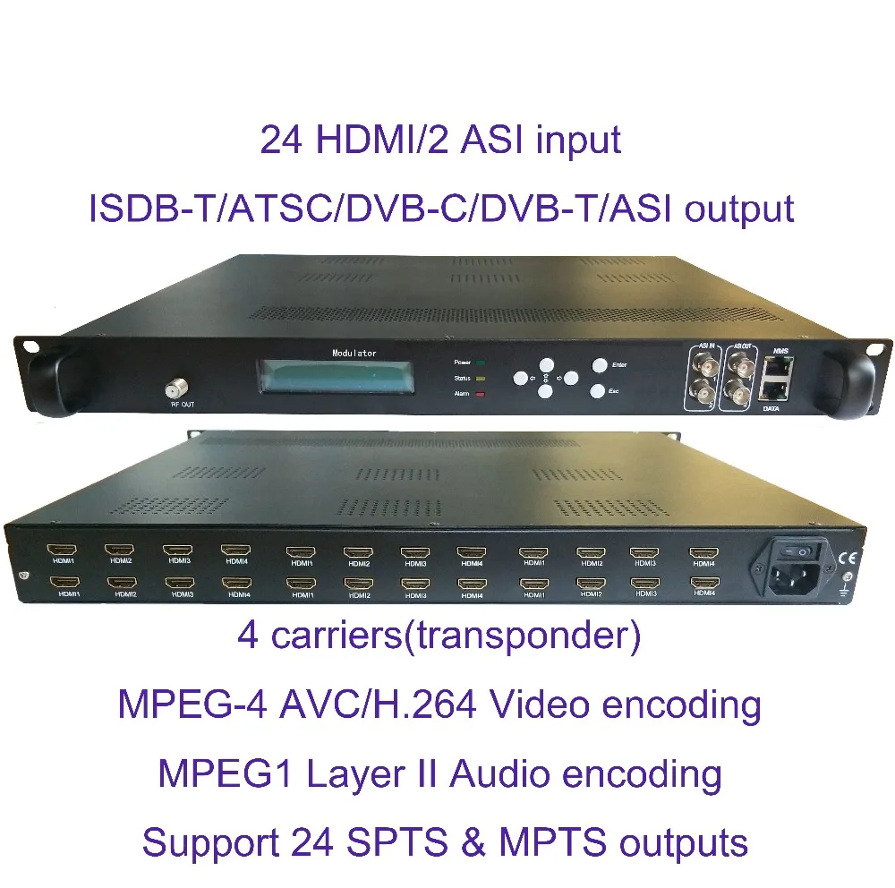 VEK-4782I-20/24 1080 P мульти HDMI к DVB-C/DVB-T/ATSC/ISDB-T модулирующий преобразователь цифровой ТВ головное устройство qam-модулятор