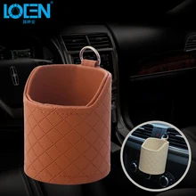 LOEN 1 pc Couro Caso Chave do carro Titular Saco copo escritório caneta Óculos Organizador de bolso da moeda da Carteira para As Mulheres e homens preto cinza bege