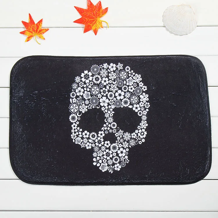 New Design Black Skull Home Door Front Non Slip Mat Carpet 40x60cm Entrance Doormats Living Room Bedroom Floor Mats Kitchen Rugs Designer Rugsfloor Aliexpress Non Slip Mat Carpet 40x60cm Entrance