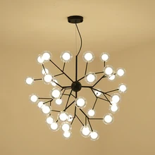 Светодиодный светильник в скандинавском стиле, креативная люстра с черным пузырьковым шариком, Современная индивидуальная Люстра для гостиной