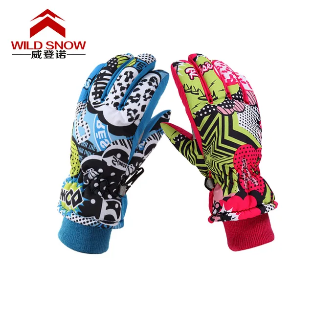 US $8.84 Winter Ski Gloves Waterproof Warm Gloves Snow Kids Windproof Skiing Snowboard Glove Suitable for ch