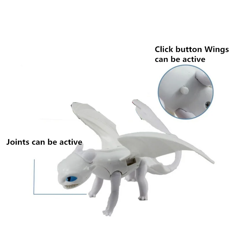 

In Stock Light Fury Toothless Dolls light Fury DecorationToy Dragon Action Figures Christmas Gift