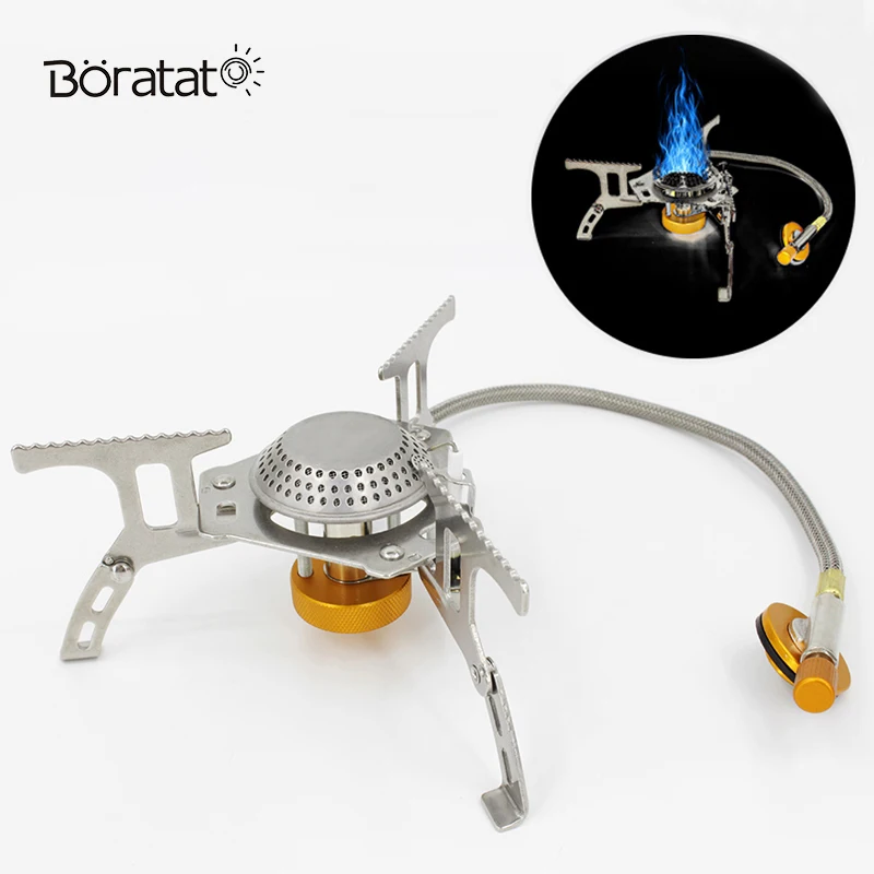 

Outdoor Gas Stove Mini Folding Camping Hiking Cooking Stove Picnic Portable Furnace Split Gas Stove