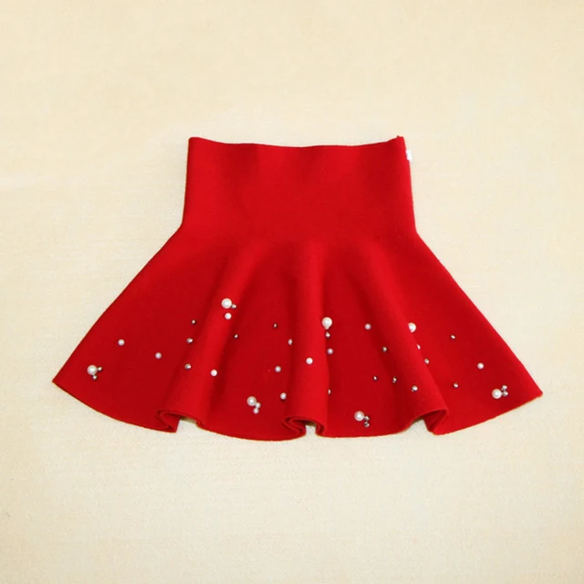2019 New Fall and Winter Children's Clothing Girls Fashion Casual Knit Skirt Bottoming Pearl Princess Tutu Skirts Wild Child 5