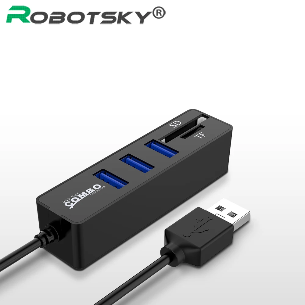 

3 Port USB 2.0 HUB SD/TF Port USB Port High Speed Alloy Portable OTG HUB USB Splitter for Macbook Air Laptop PC Type C Mirco usb