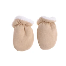 1 пара мультяшный толстый теплый флис детские зимние теплые перчатки варежки для новорожденных 0-12 месяцев Новинка