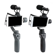 OSMO Mobile 2 1 Cardioid Directional Condenser Video Microphones Mic + Universal Mount For DJI OSMO Mobile Plus DSLR Camera