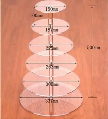 Акриловый круглый поддон узор 6 ярусов Свадебный кекс торт стенд набор выставочные стойки Стенды для дня рождения Торты настольные лампы