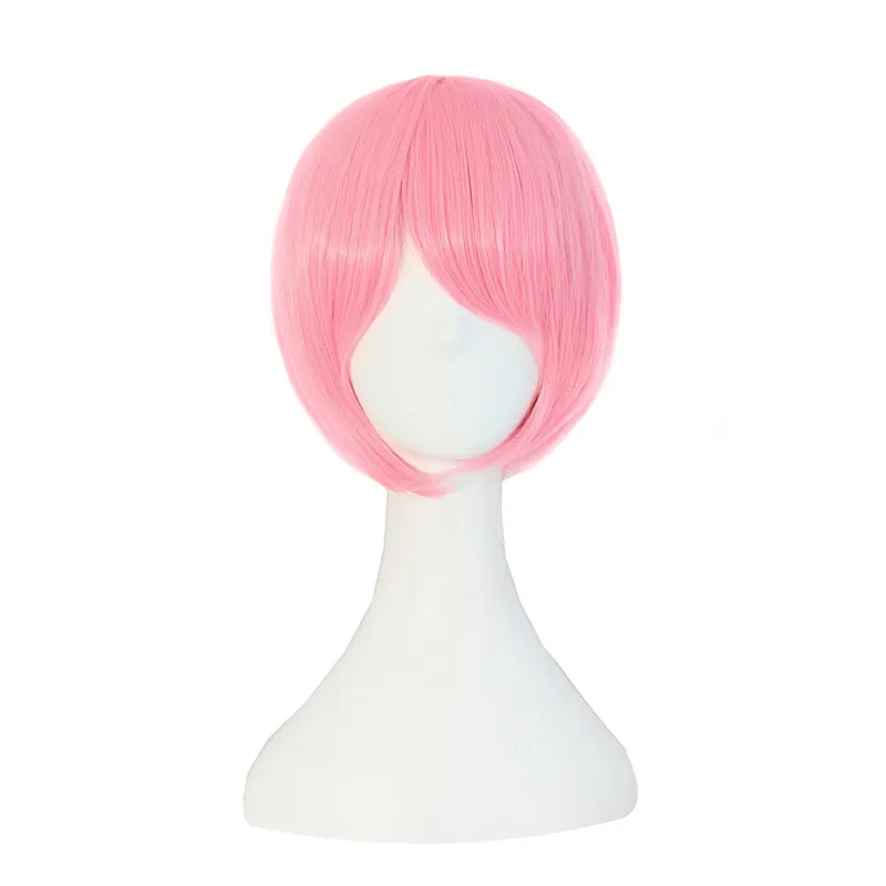 MapofBeauty короткие прямые волосы 2 конский хвост розовый косплей парик форма коготь термостойкие синтетические парики 1" высокая температура волокно