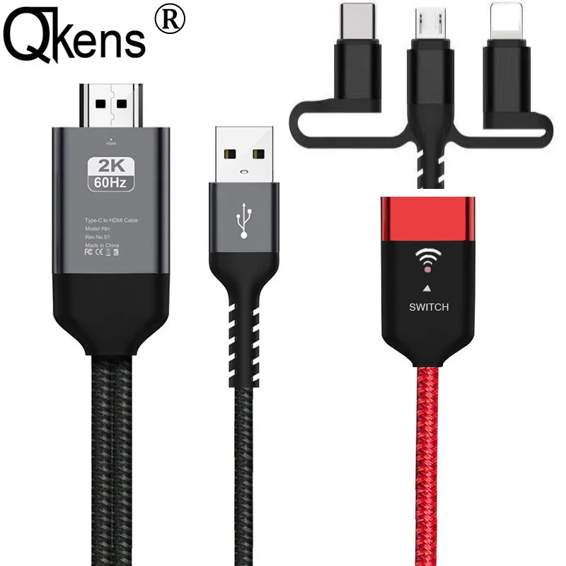 2K 60Hz USB HDMI Wireless Wifi Mirror Cast Adapter Cable