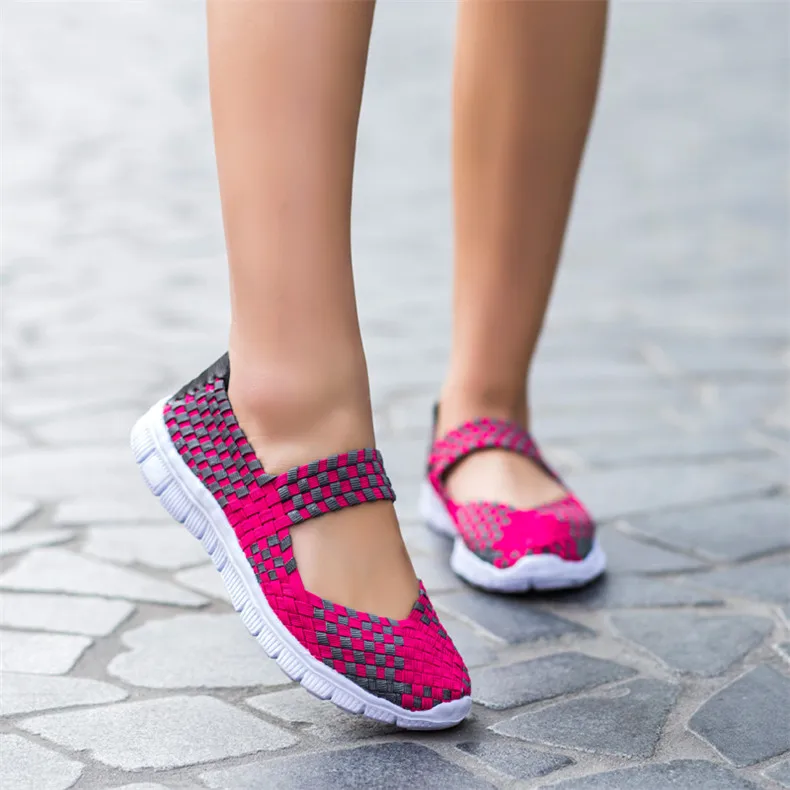 LEOCI кросовки для девочек female Женская дышащая холодный свет кроссовки Antislip ручной кроссовки Для женщин спортивная обувь летние Туфли без каблуков