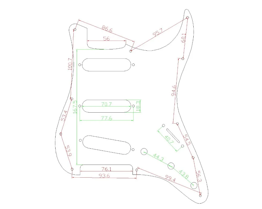 Musiclily SSS 11 Hole Strat Гитара Накладка и бэкплейт набор для Fender США/мексиканский стандарт Stratocaster Стиль, 3Ply черный