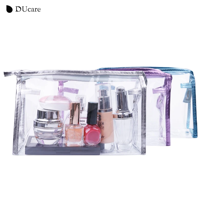 

DUcare Waterproof Transparent Pouch Travel Makeup Brushes Pen Bag Organizer Empty Cosmetic Brush Storage Container Make Up Tools