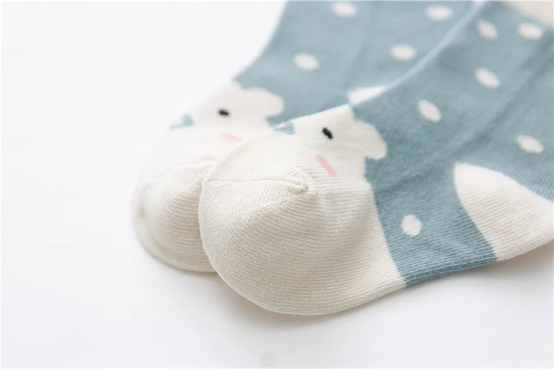 5 пар хлопковых носков для малышей мягкие носки с рисунками для малышей Детские Носки ярких цветов с милым животным принтом осенне-весенние носки унисекс от 0 до 5 лет