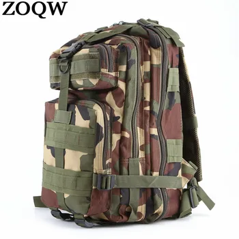 

ZOQW 3P Military Backpack Mochila Mujer Camouflage Printing Backpacks Large Capacity Waterproof Backpack Black Bagpack WXF068