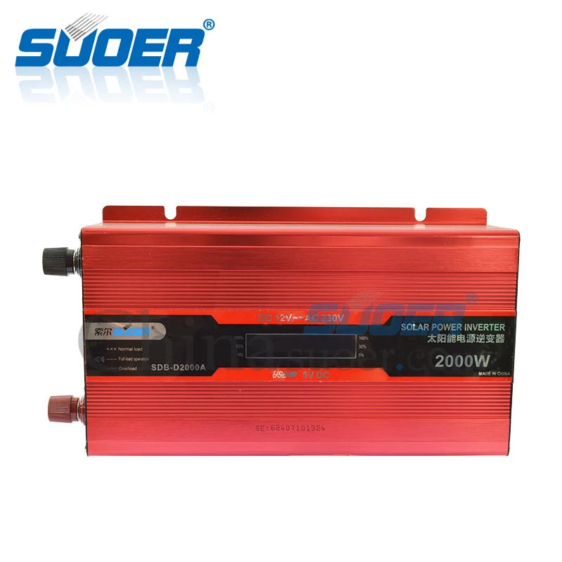 

Suoer 2000W 12V 220V Inverter Solar Power Inverter With Digital Display(SDB-D2000A)