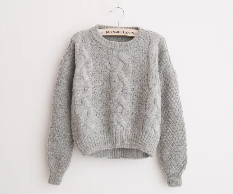 H.SA Winter Warm Sweaters and Twisted Pullovers Women Casual Short Feminino Knitted Sweater Jumpers Cheap Sweaters China sueter