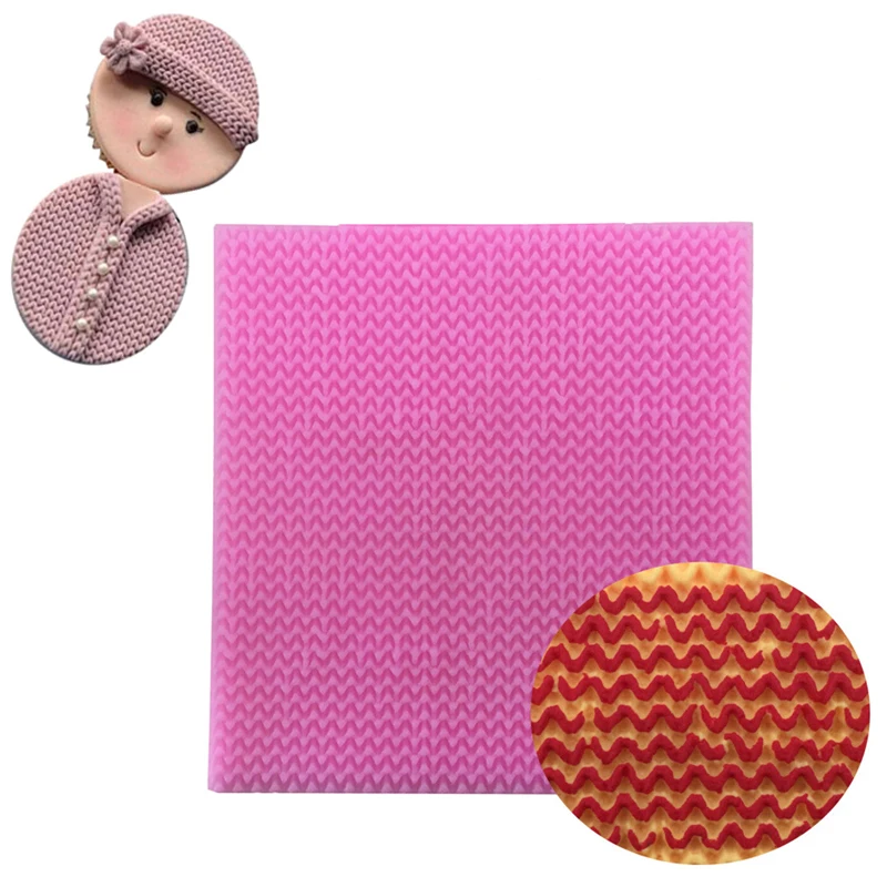 Free shipping Texture wool jerseycooking tools fondant mini cake mold six Silicone Mould Case Bakeware Maker Mold | Дом и сад