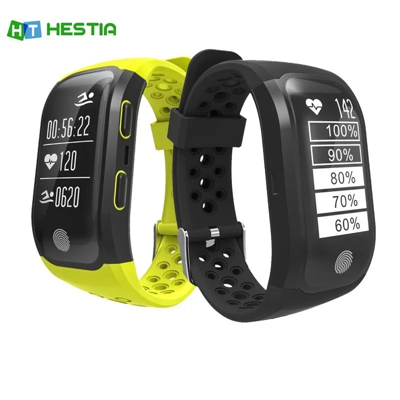 

HESTIA S908 Smart Bracelet IP68 Waterproof Smart Band Heart Rate Monitor Call Reminder GPS chip Sports Bracelet for Android ISO