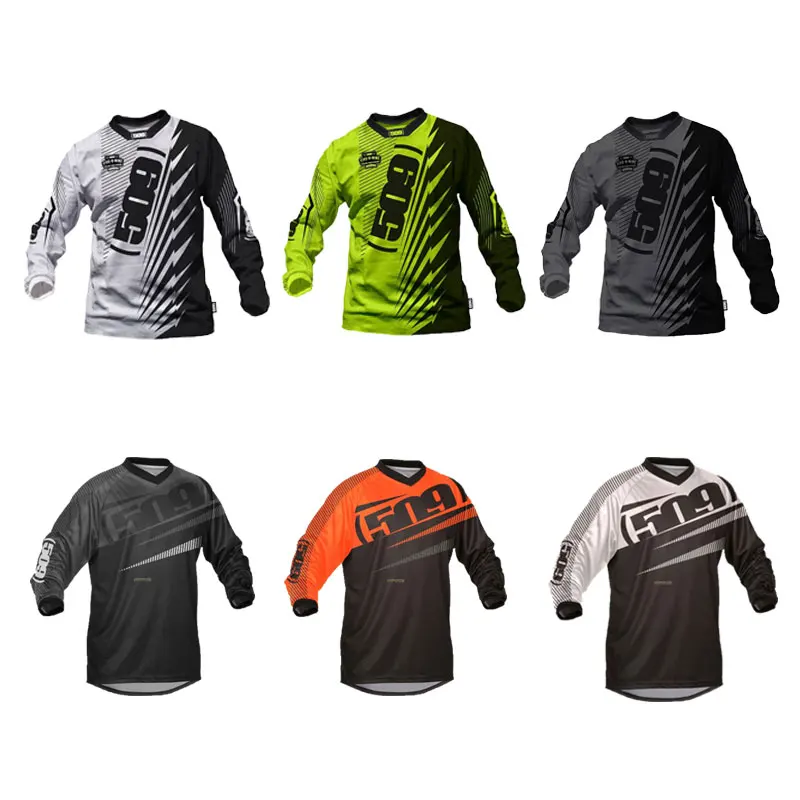 

Polyester Quick Dry Motocross Jersey T-Shirts 2019 New Men Breathable Motorcycle Clothing Cycling Jersey Tops Full Sleeve Jersey