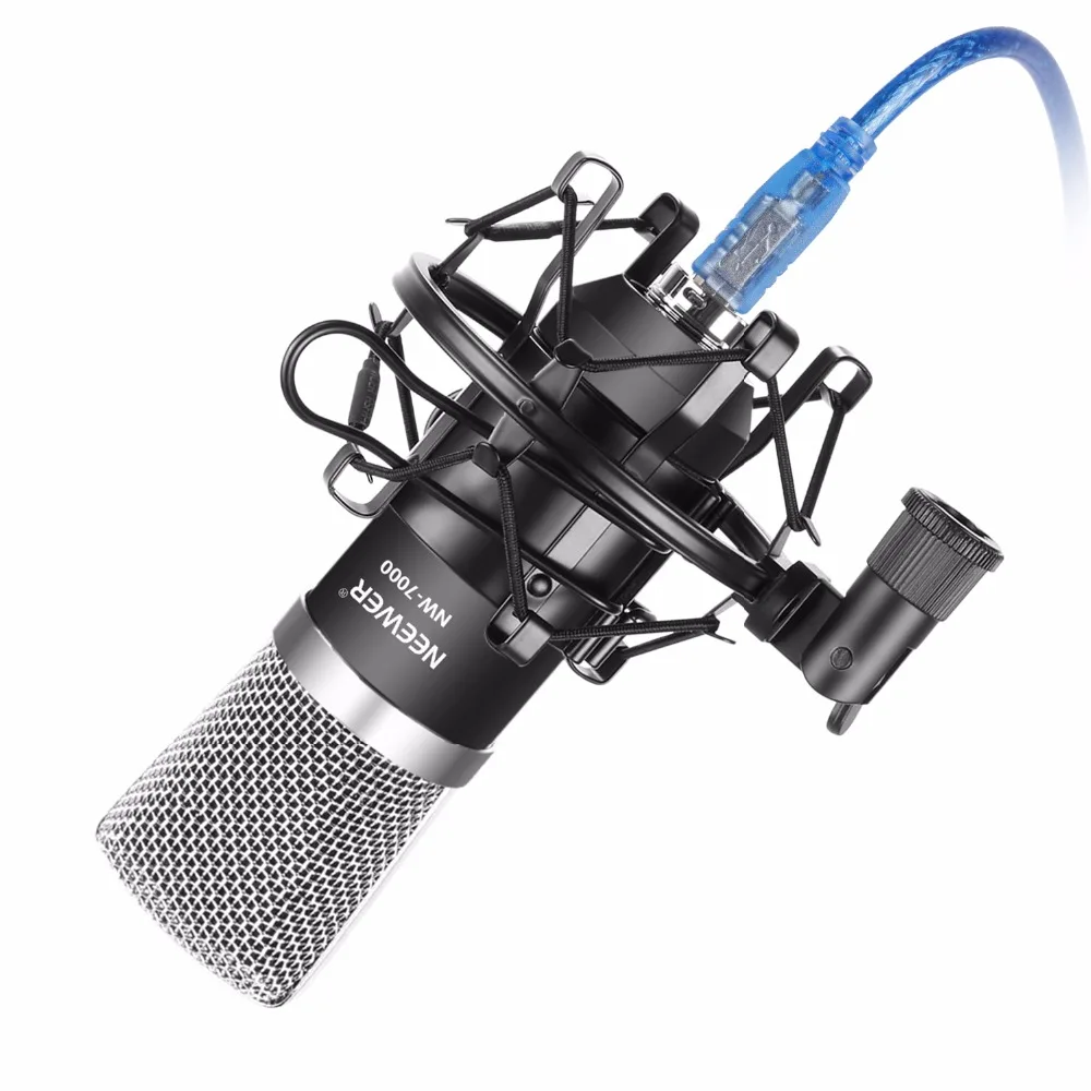 

Neewer NW-7000 USB Condenser Microphone Kit for Windows and Mac with Metal Microphone Shock Mount Ball-type Anti-wind Foam Cap