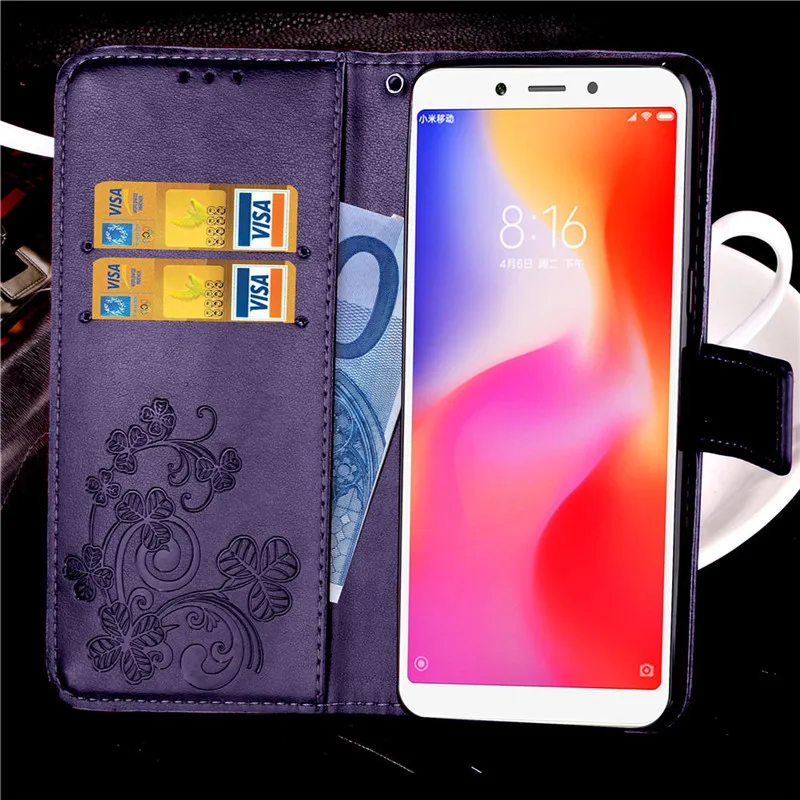 For Xiaomi Redmi 6A Case Redmi 6A Cover Silicone Case For Redmi 6 Leather Wallet Flip Case For Xiaomi Redmi 6A 6 A A6 Redmi6 6A