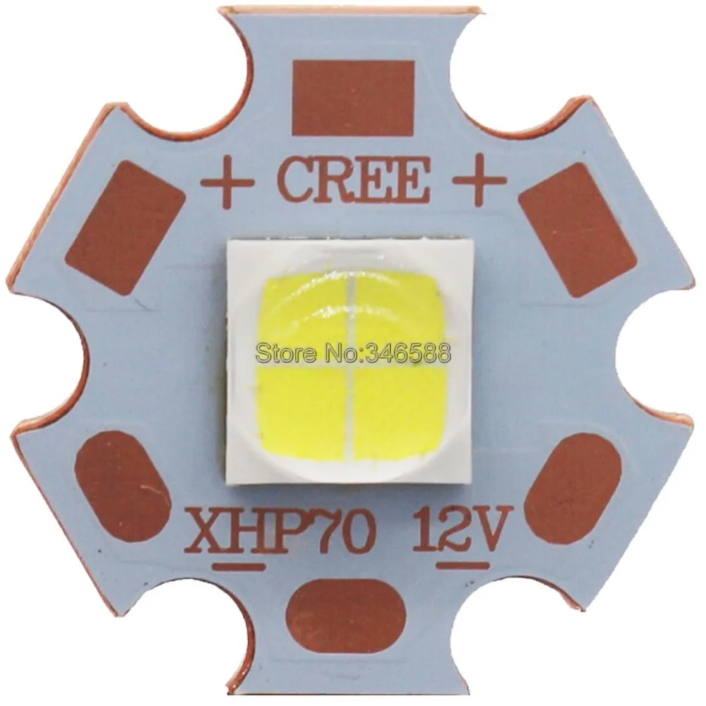 CREE XHP70 6500K холодный белый 4500 к нейтральный белый 3000K теплое белое светодиодное освещение излучатель с диодным 6V 12V с 16 мм 20 мм Медь печатной платы